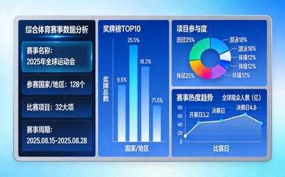 综合体育赛事数据分析面板与统计图表